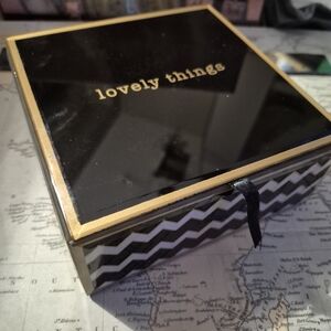 Adrienne Vittadini Black and Gold Decorative Box